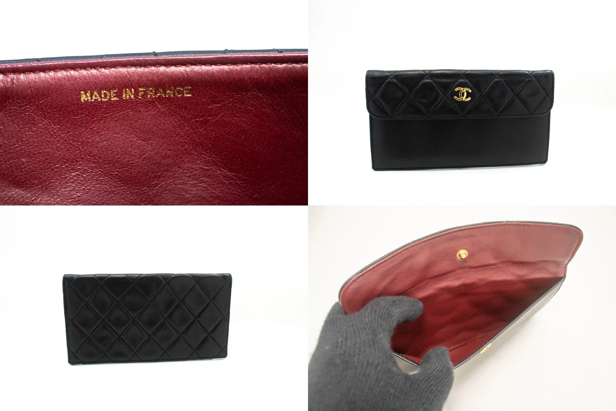 CHANEL Vintage Classic Chain Shoulder Bag Single Flap Quilted Lamb m91