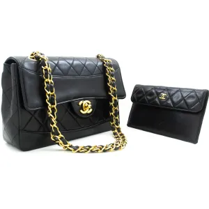 CHANEL Vintage Classic Chain Shoulder Bag Single Flap Quilted Lamb m91