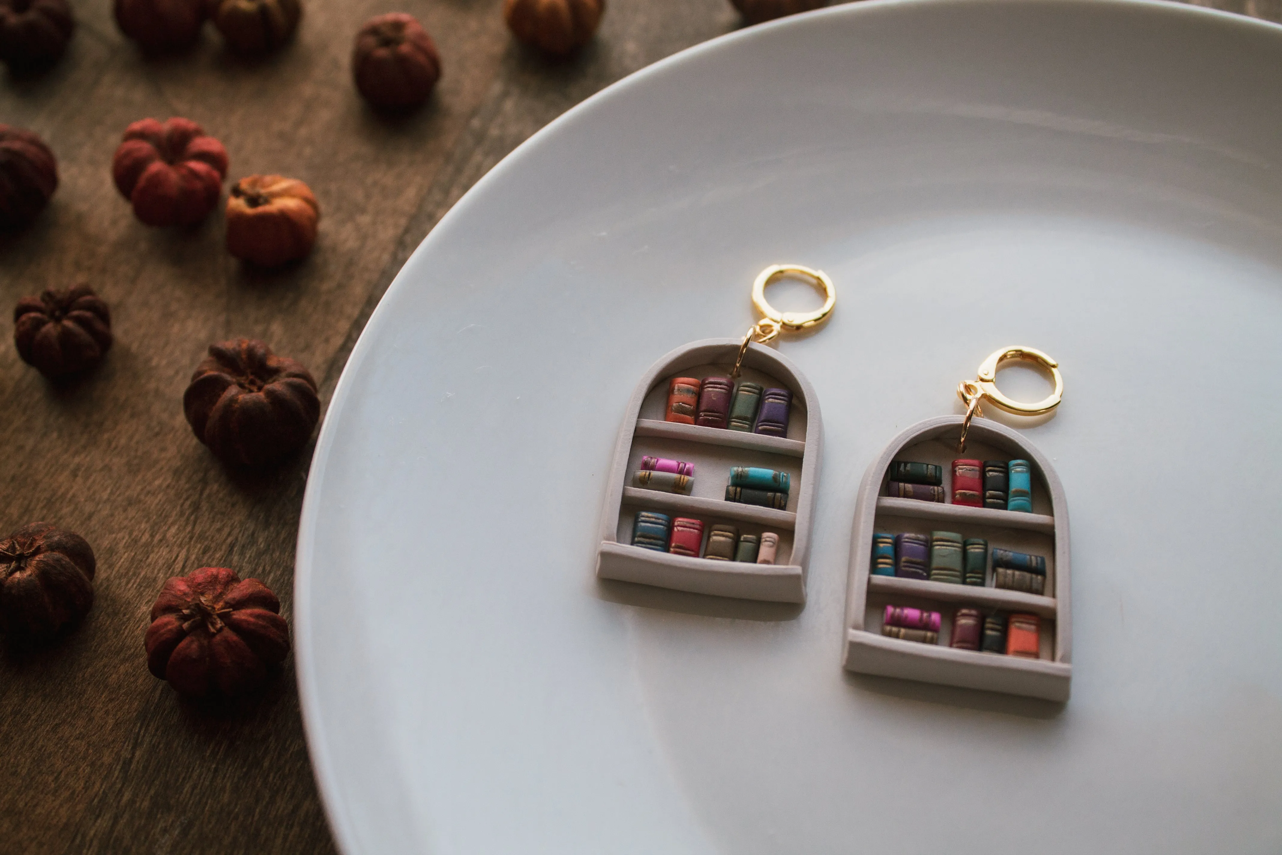 Chaotic Bookshelf Earrings *Made To Order