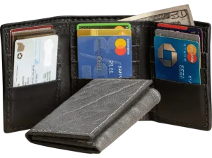 Charcoal Gray Elephant Trifold Wallet