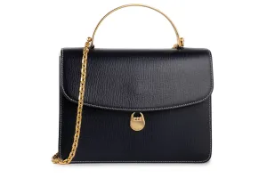 Charlie Top Handle Bag in Navy Palmellato