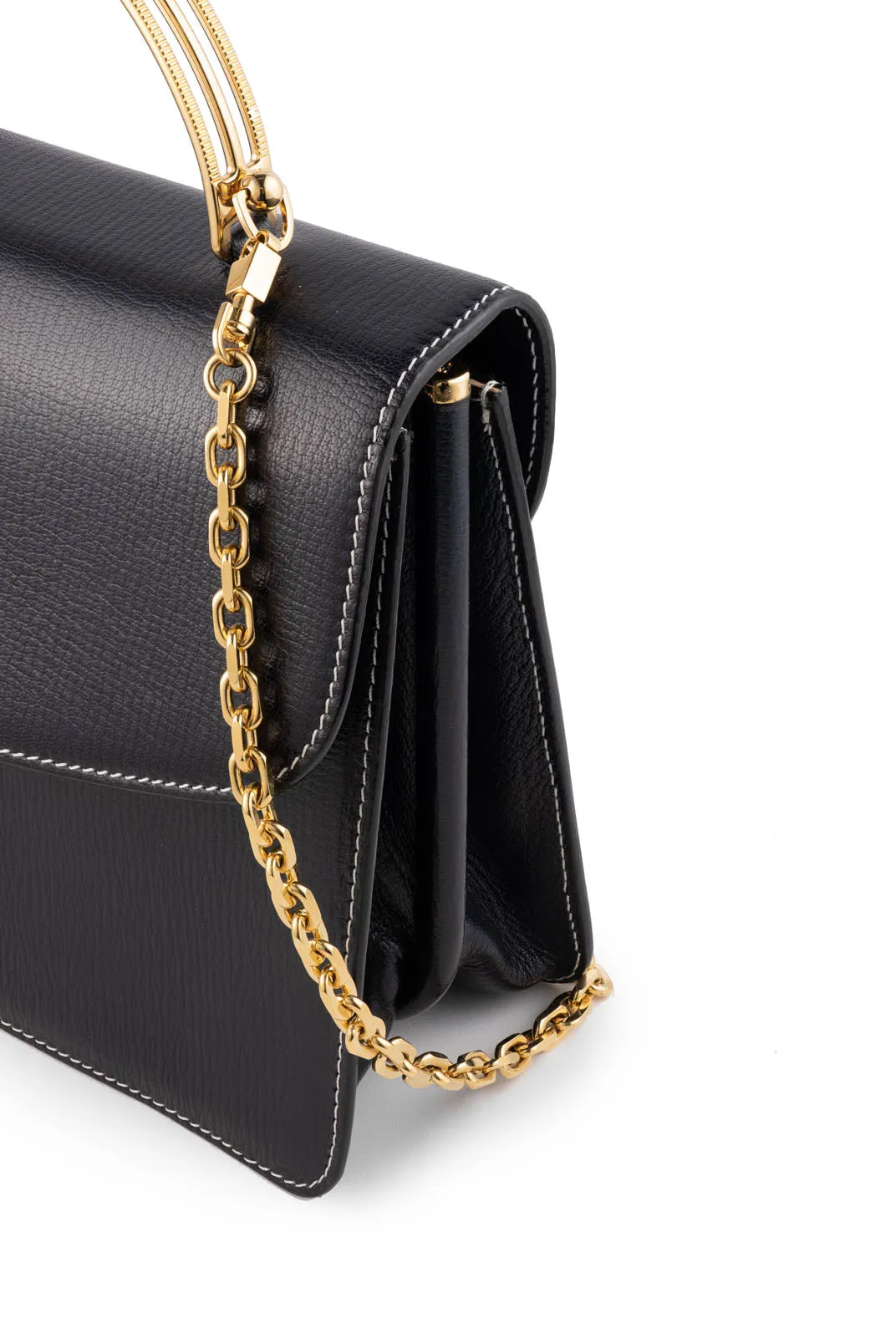 Charlie Top Handle Bag in Navy Palmellato