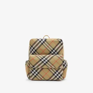 Check Nylon Backpack