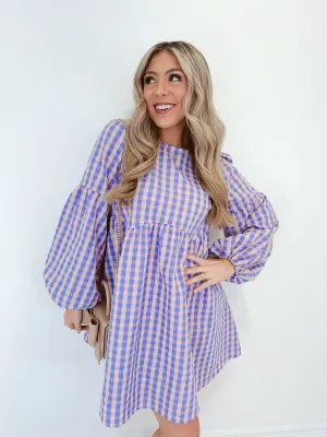 Check Out Back Bow Gingham Dress