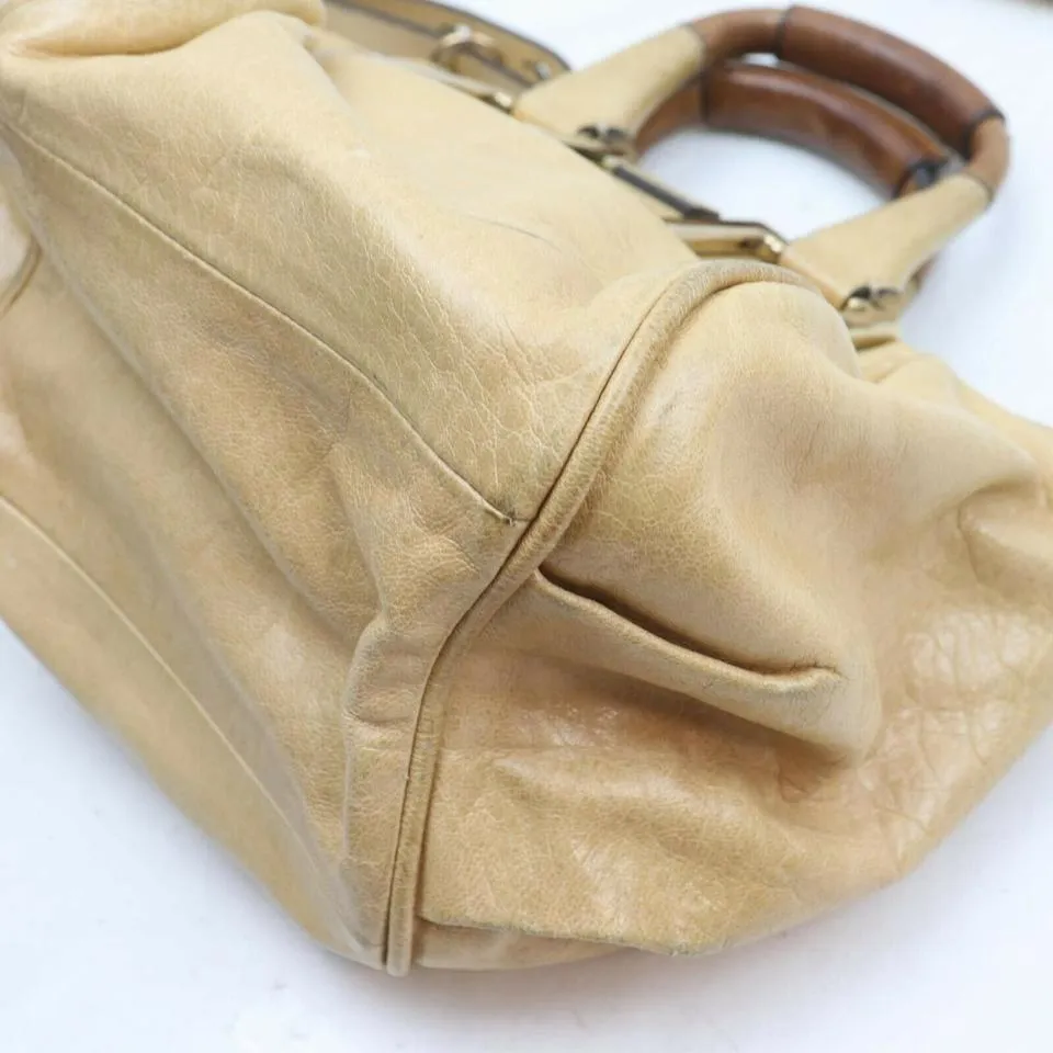 Chloe Beige Leather 2way Shoulder Bag  861600