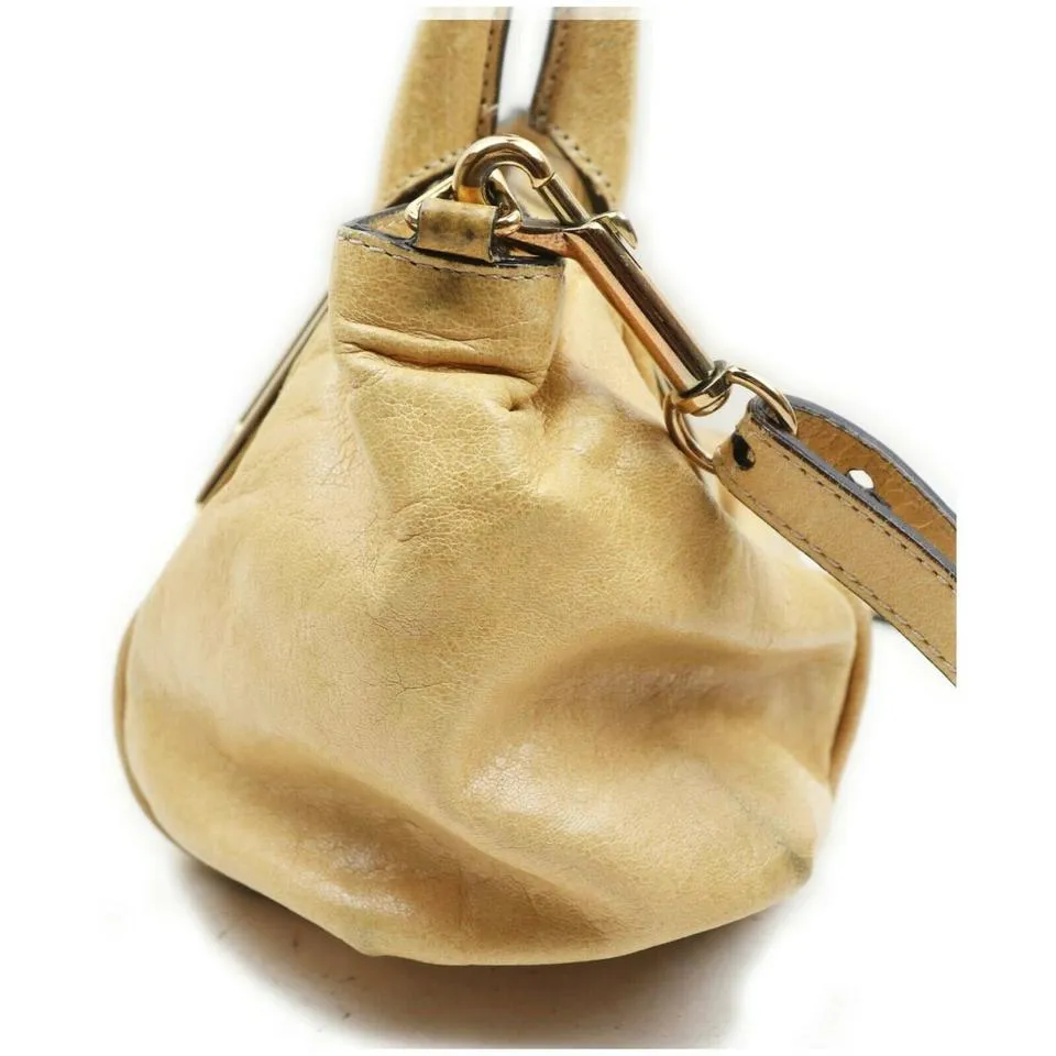 Chloe Beige Leather 2way Shoulder Bag  861600