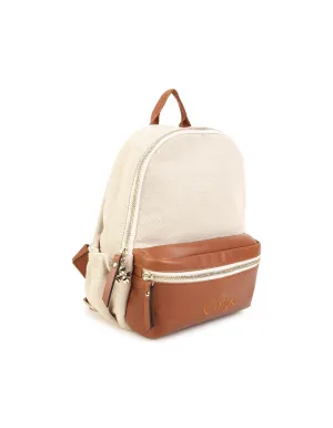 Chloe - Canvas Rucksack - Brown