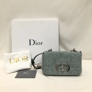 Christian Dior Green Tweed Caro Bag Macrocannage Shoulder Bag Sku# 81851