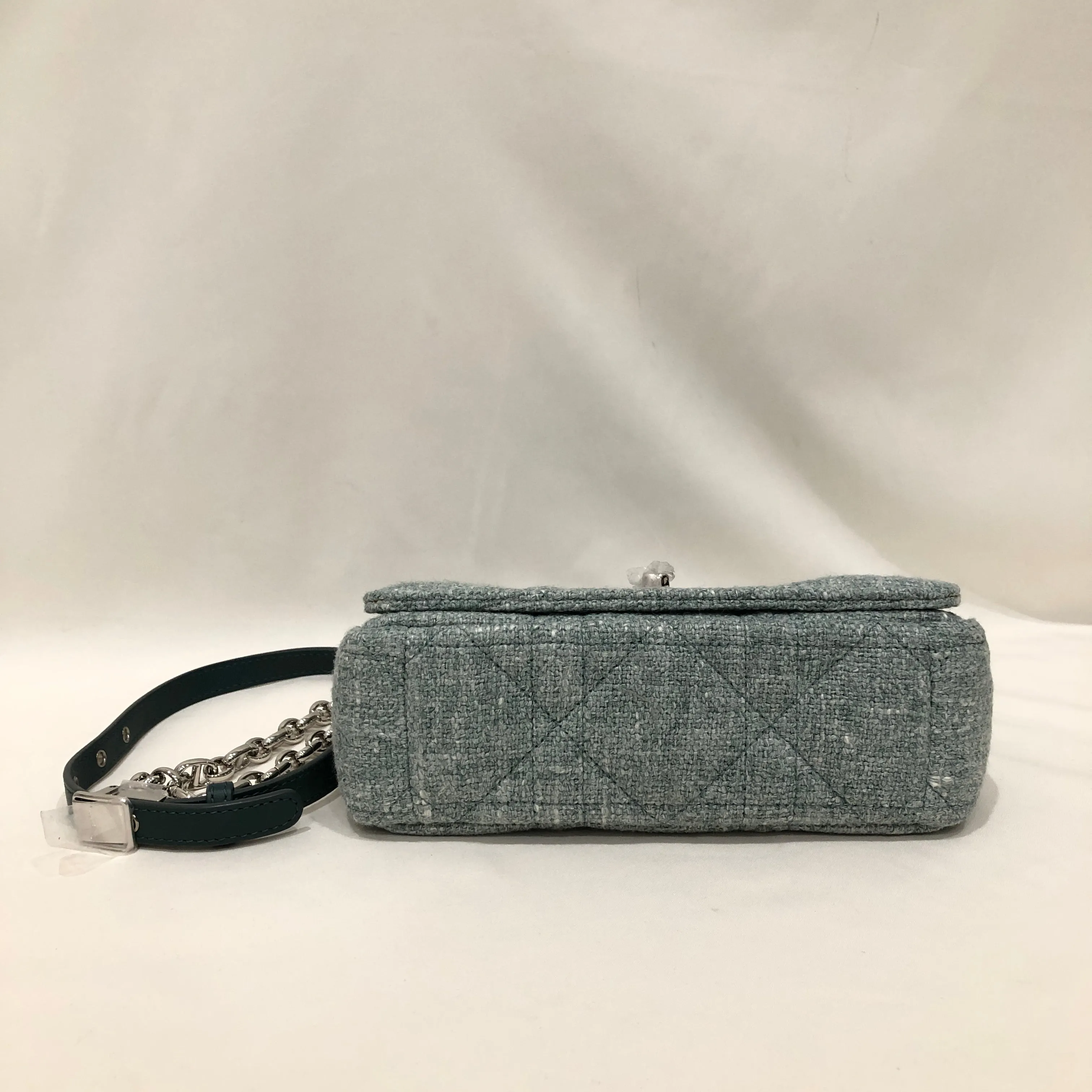 Christian Dior Green Tweed Caro Bag Macrocannage Shoulder Bag Sku# 81851