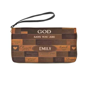 Christianartbag Clutch Purse, God Says You Are Clutch Purse For Women, Personalized Name, Christian Gifts For Women, CAB29091223.