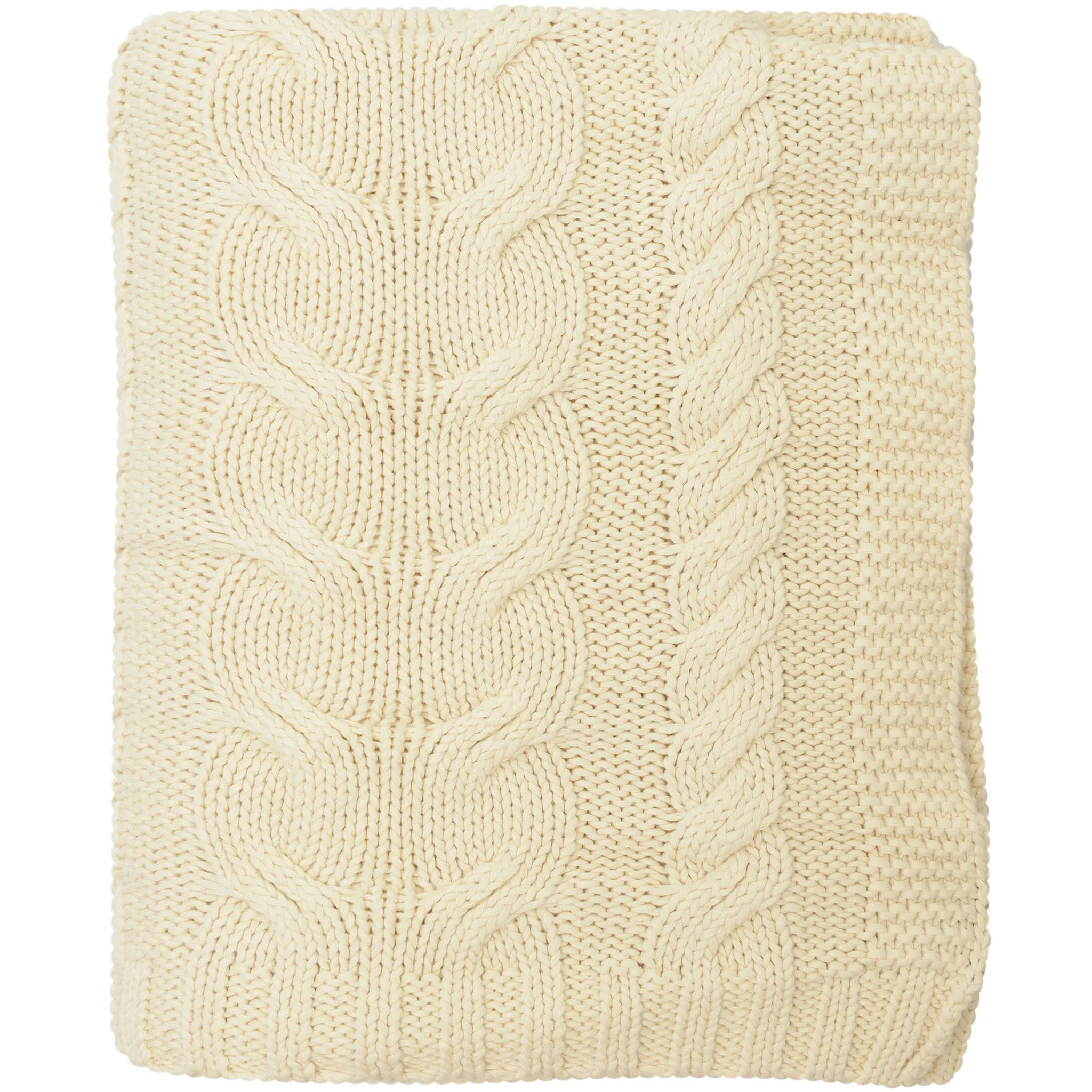 Chunky Braid Knitted Throw
