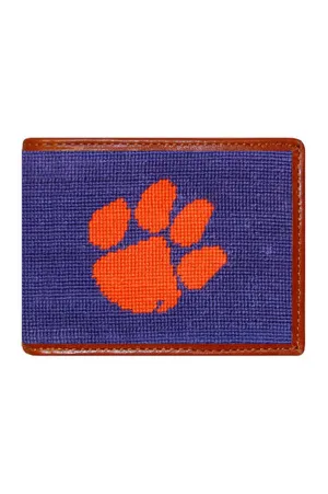 CLEMSON NEEDLEPOINT WALLET