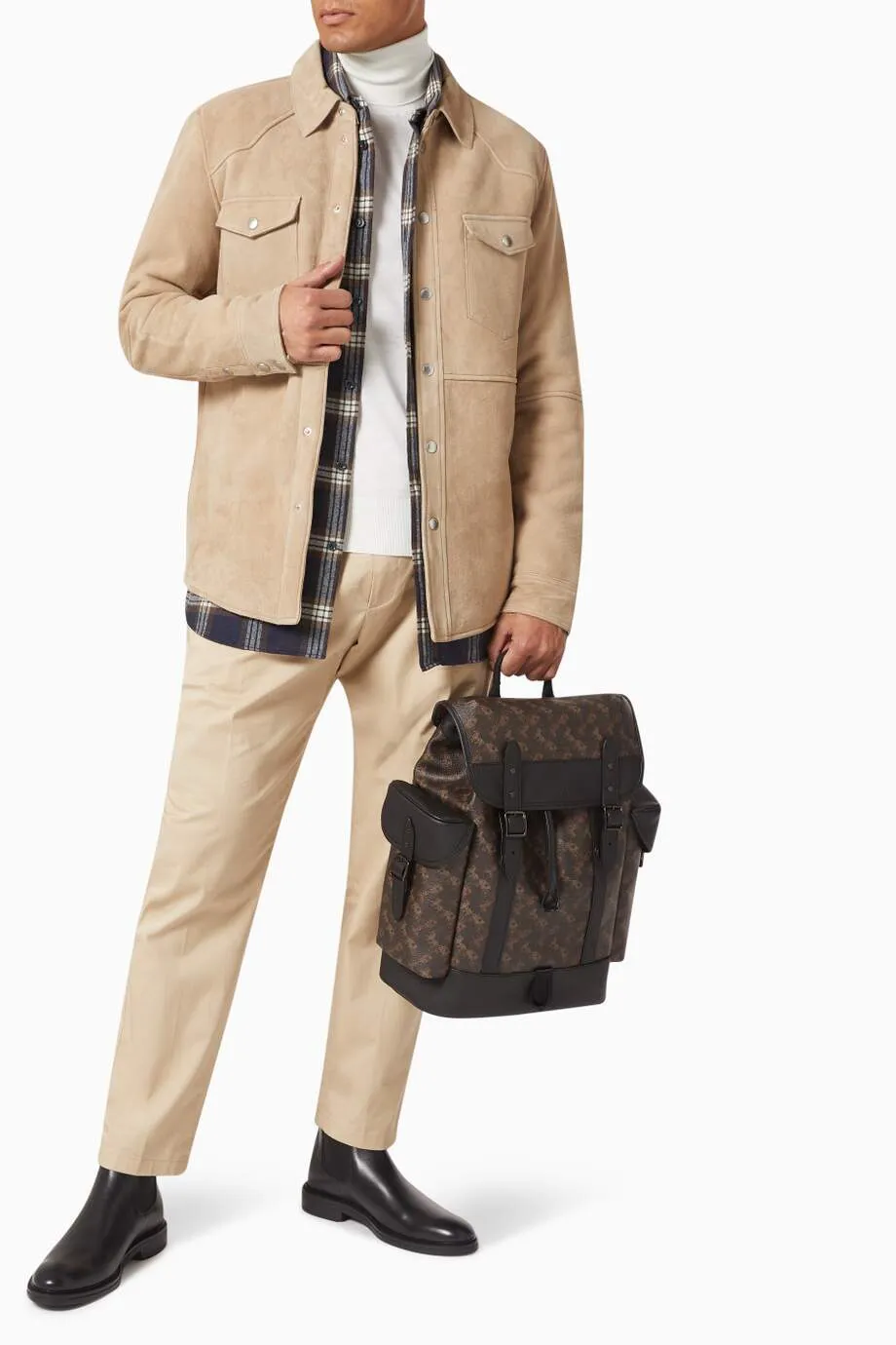 Coach Hitch Backpack in Signature Canvas with Horse & Carriage Print