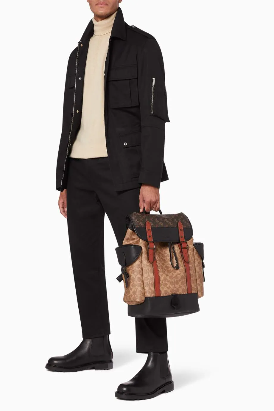 Coach Hitch Backpack in Signature Canvas with Horse & Carriage Print