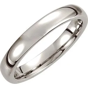 Cobalt 4 mm Slightly Domed Band Size 7