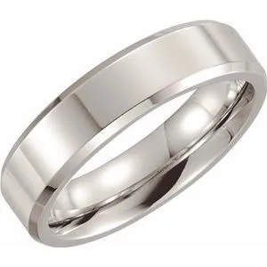 Cobalt 6 mm Beveled-Edge Band Size 11