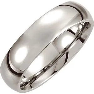 Cobalt 6 mm Low Domed Band Size 12