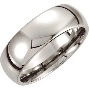 Cobalt 8 mm Low Domed Band  Size 10.5