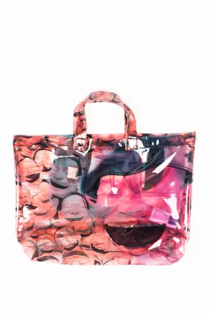 COMME DES GARCONS SHIRT X YUE MINJUN TOTE BAG MULTI PRINT E