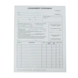 Consignment Agreement (1 or 2-Part)