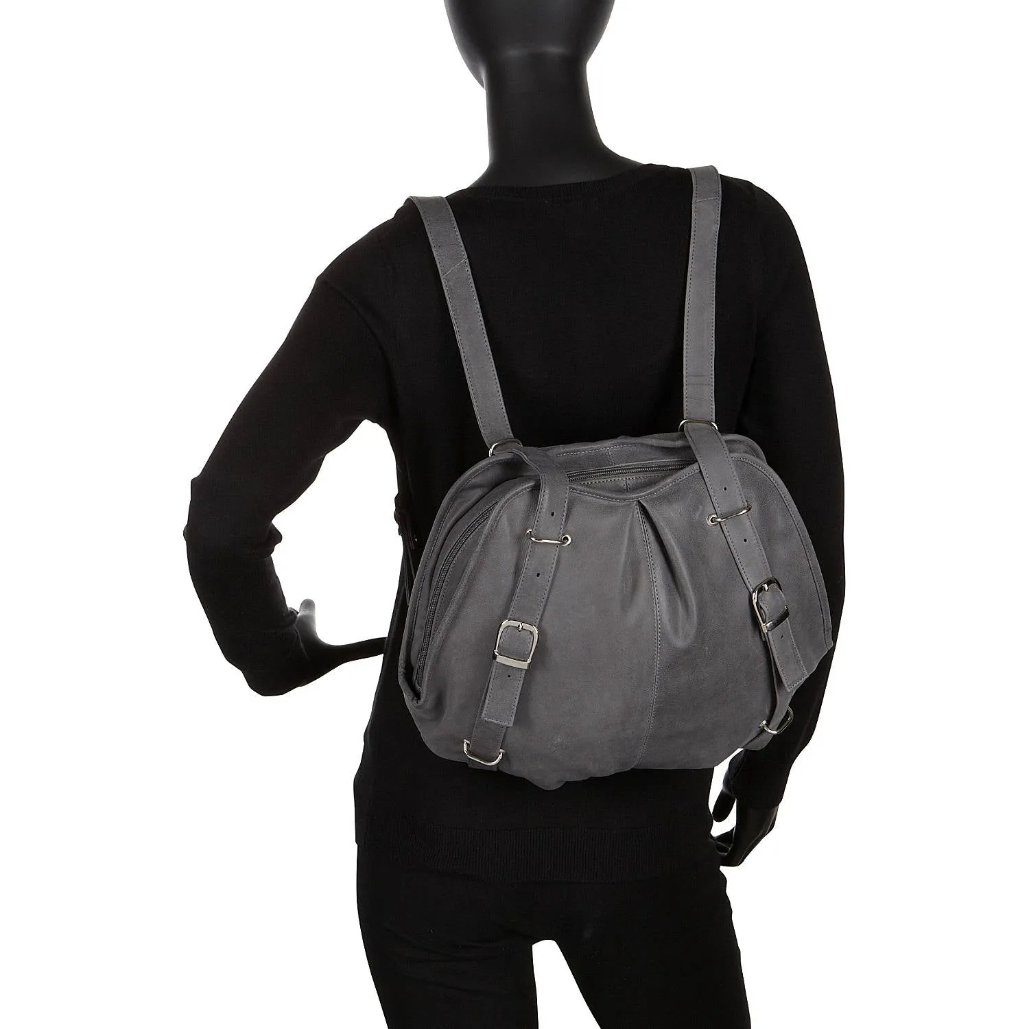 CONVERTIBLE BUCKLE BACKPACK/SHOULDER BAG