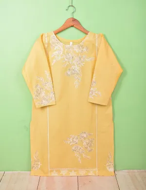 Cotton Embroidered Stitched Kurti - Sunbeam Glory (TS-029D-Yellow)