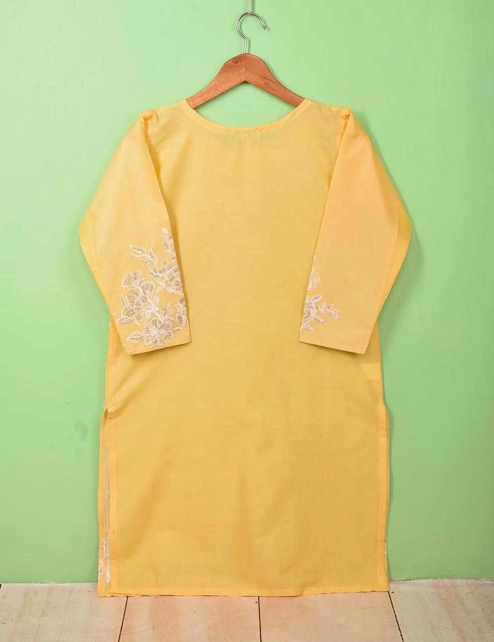 Cotton Embroidered Stitched Kurti - Sunbeam Glory (TS-029D-Yellow)