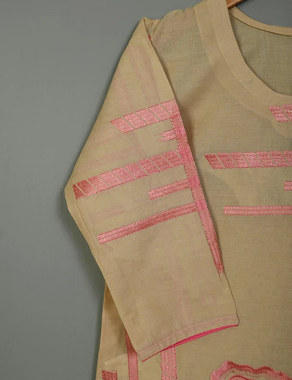 Cotton Jacquard Stitched Kurti - Dianthus (TS-002G-Skin)