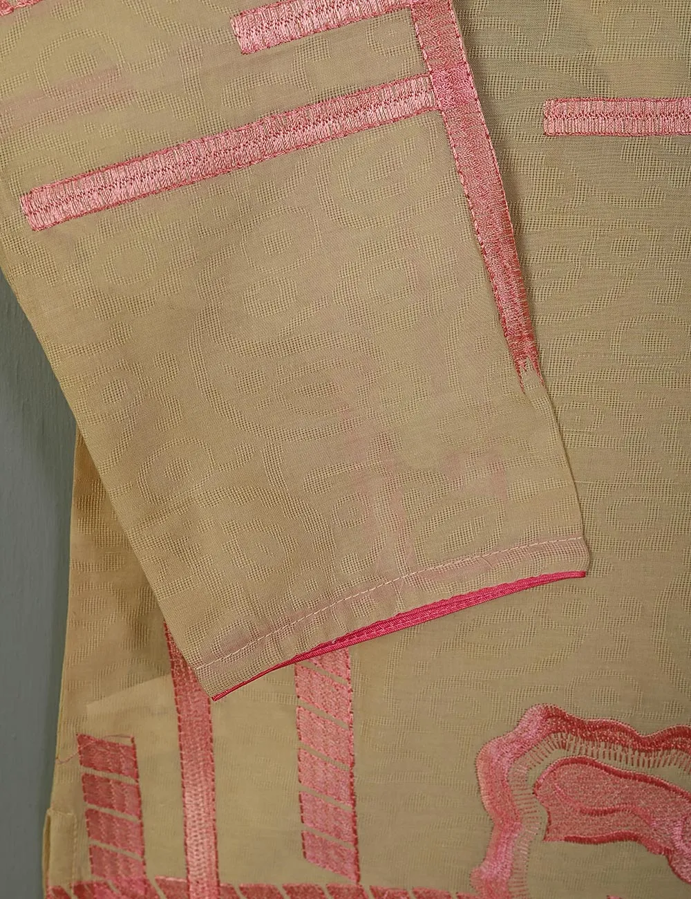 Cotton Jacquard Stitched Kurti - Dianthus (TS-002G-Skin)