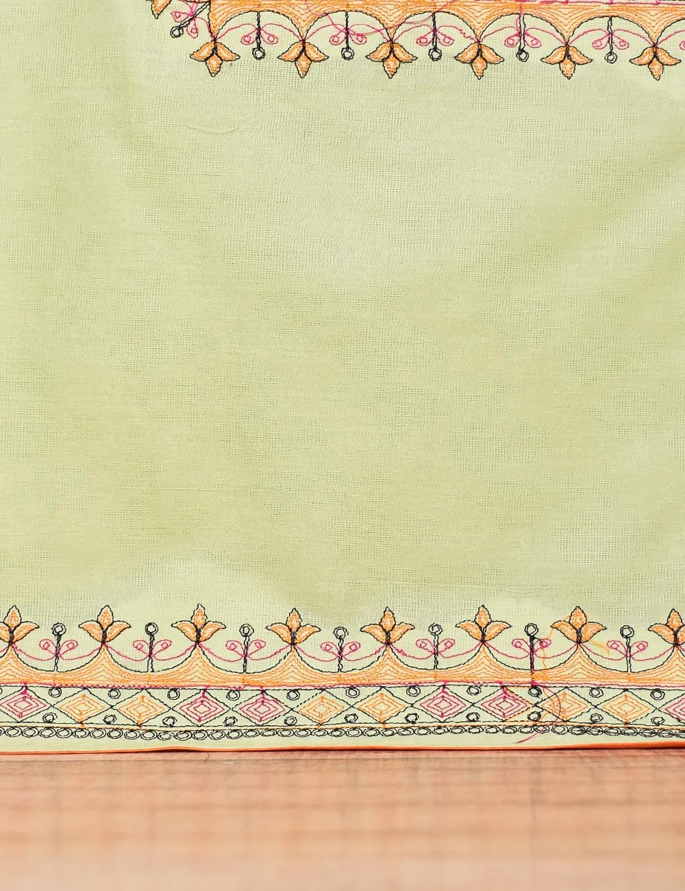 Cotton Jacquard Stitched Kurti - (TS-093A-LightGreen)