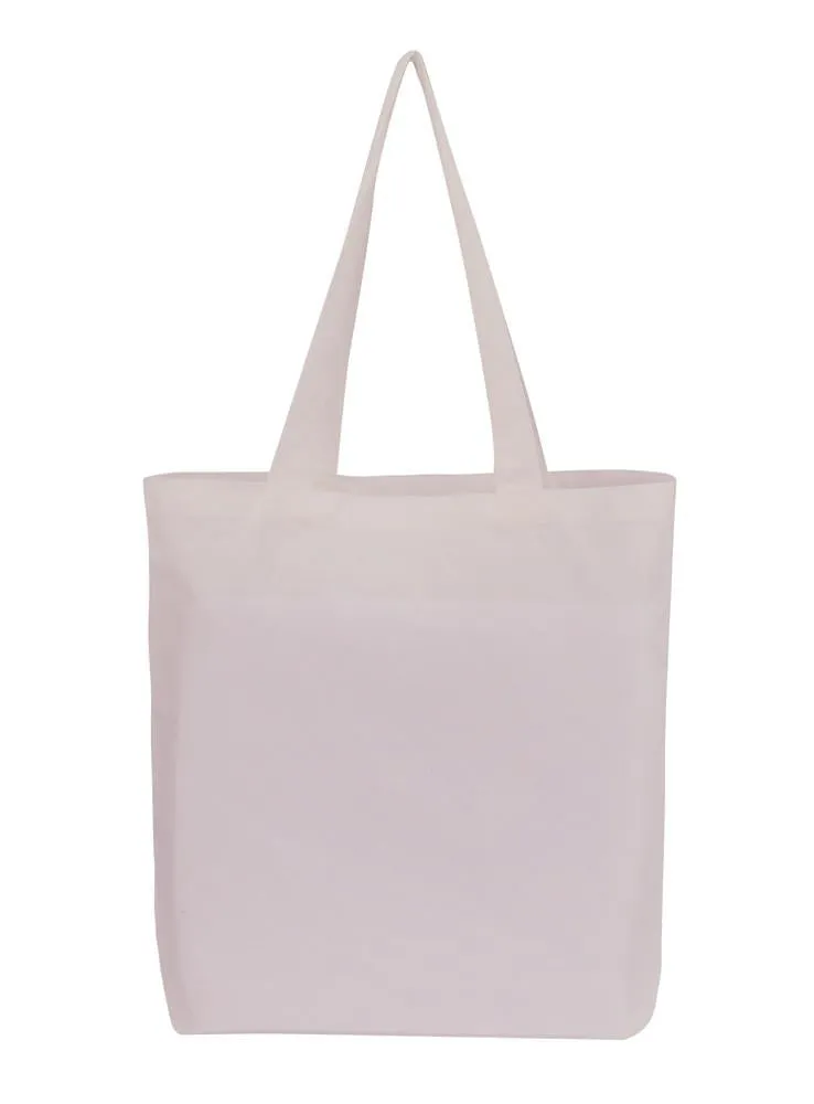 Cotton Tote With Base Gusset Only - White - CTN-TT-WH-BTM