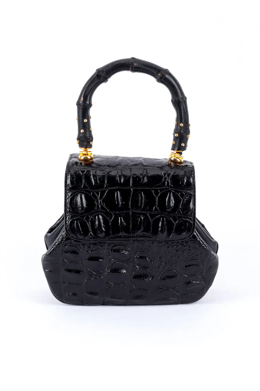 Crocodile Accordion Handbag