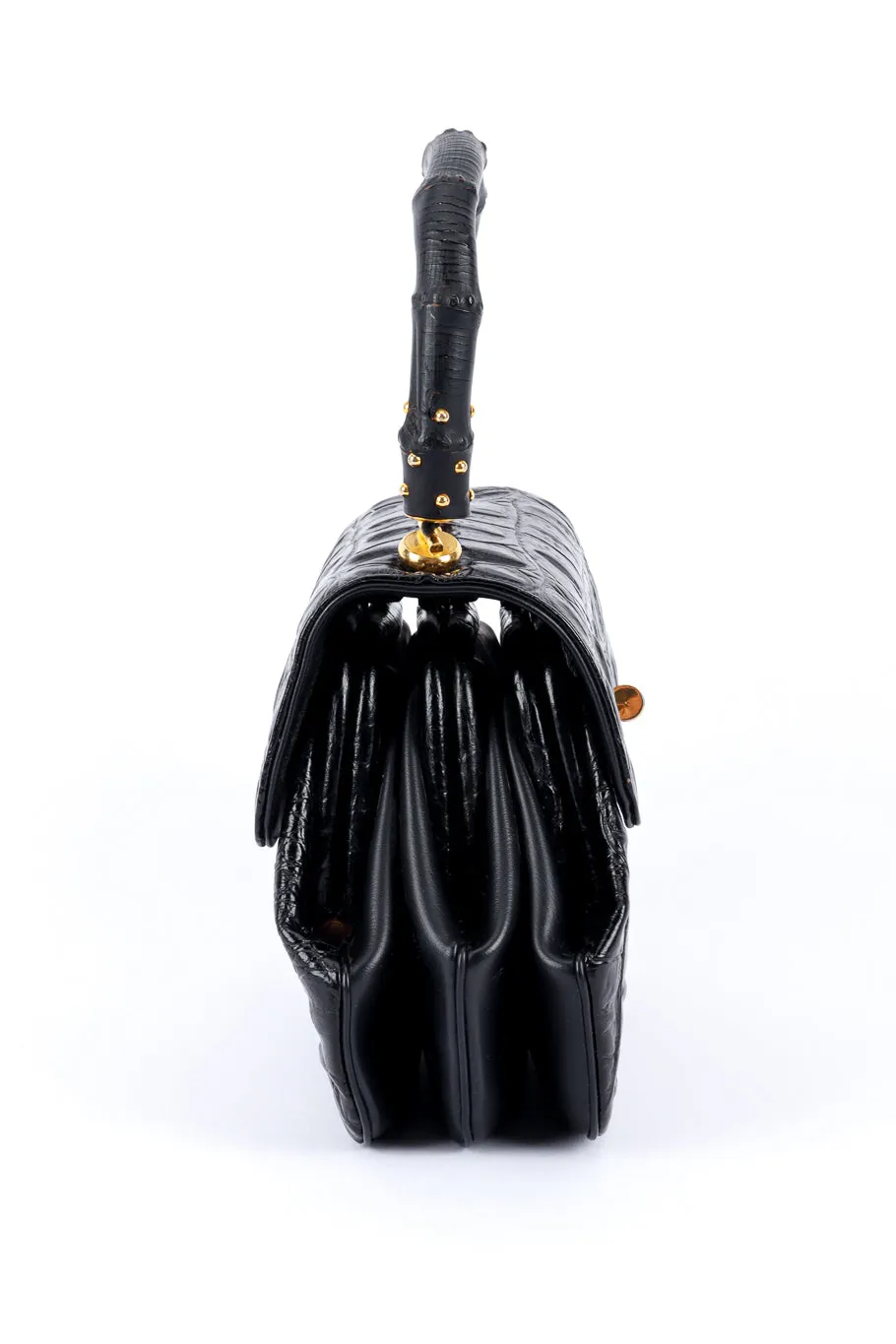 Crocodile Accordion Handbag