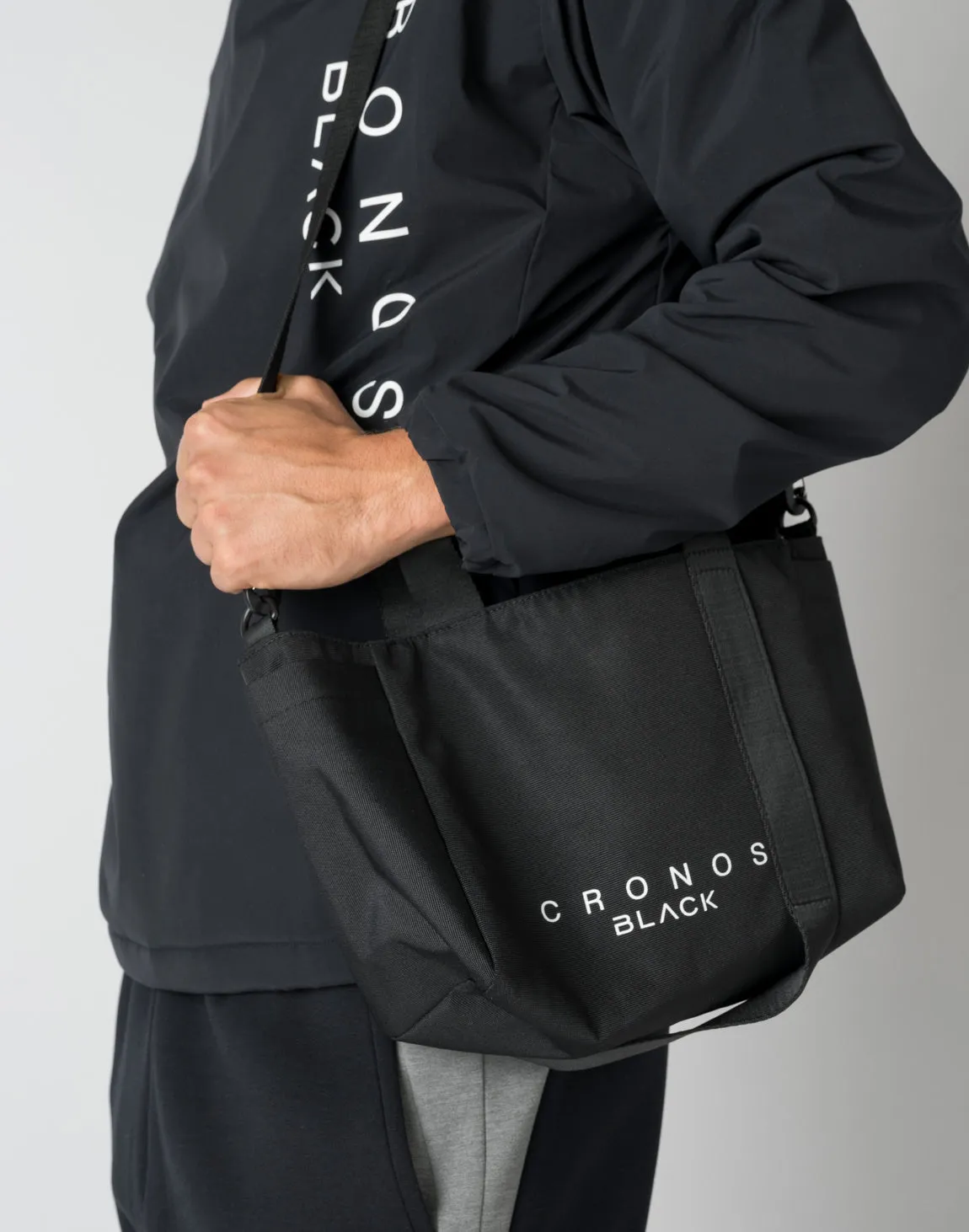 CRONOS BLACK TOTE BAG【BLACK】