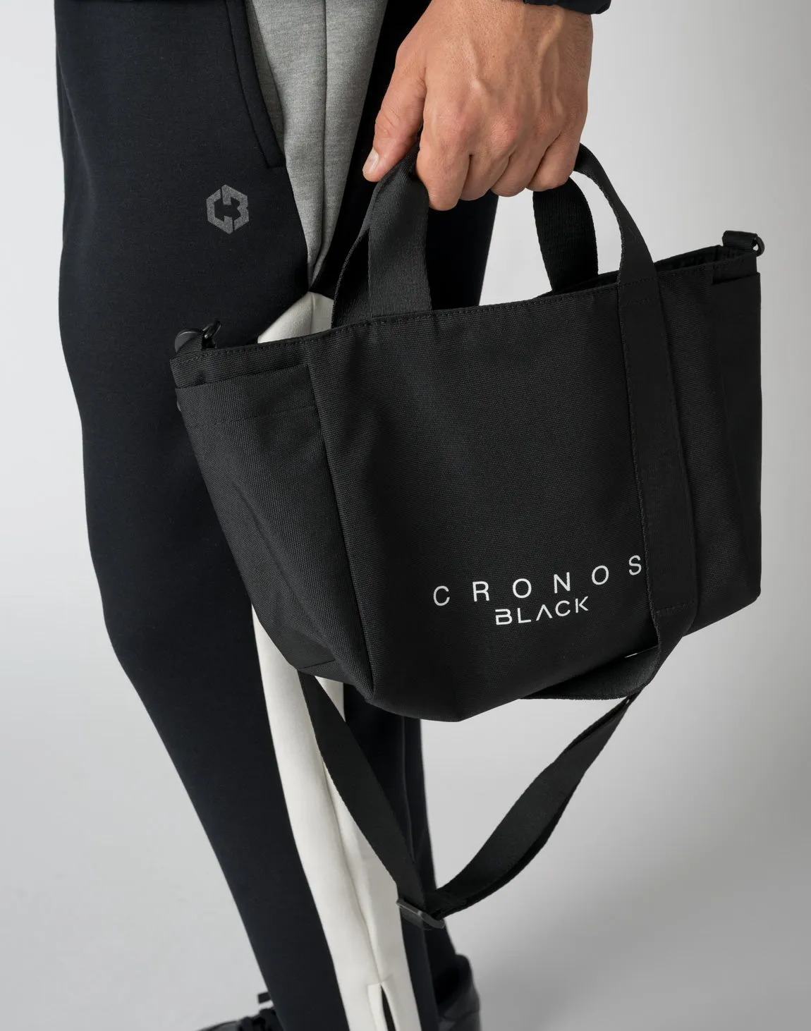 CRONOS BLACK TOTE BAG【BLACK】