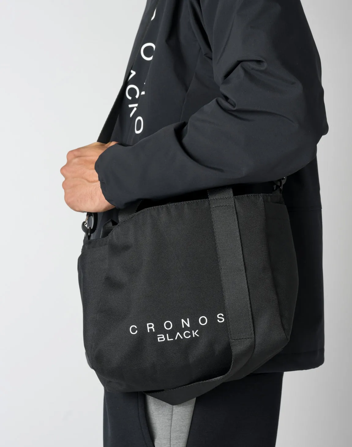 CRONOS BLACK TOTE BAG【BLACK】