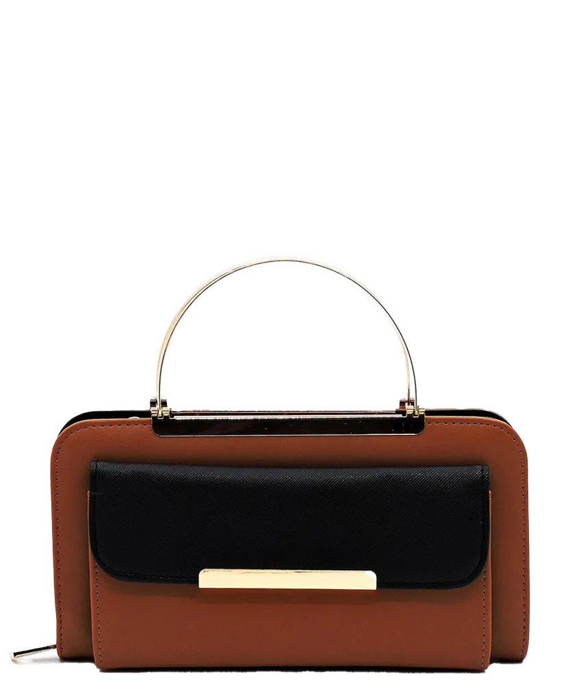 Crossbody Clutch Wallet Bag -Tan