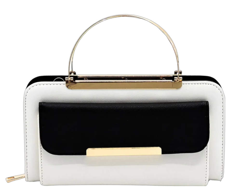 Crossbody Clutch Wallet Bag -White