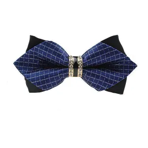 Crystal Metal Tiered Butterfly Knot Bow-tie