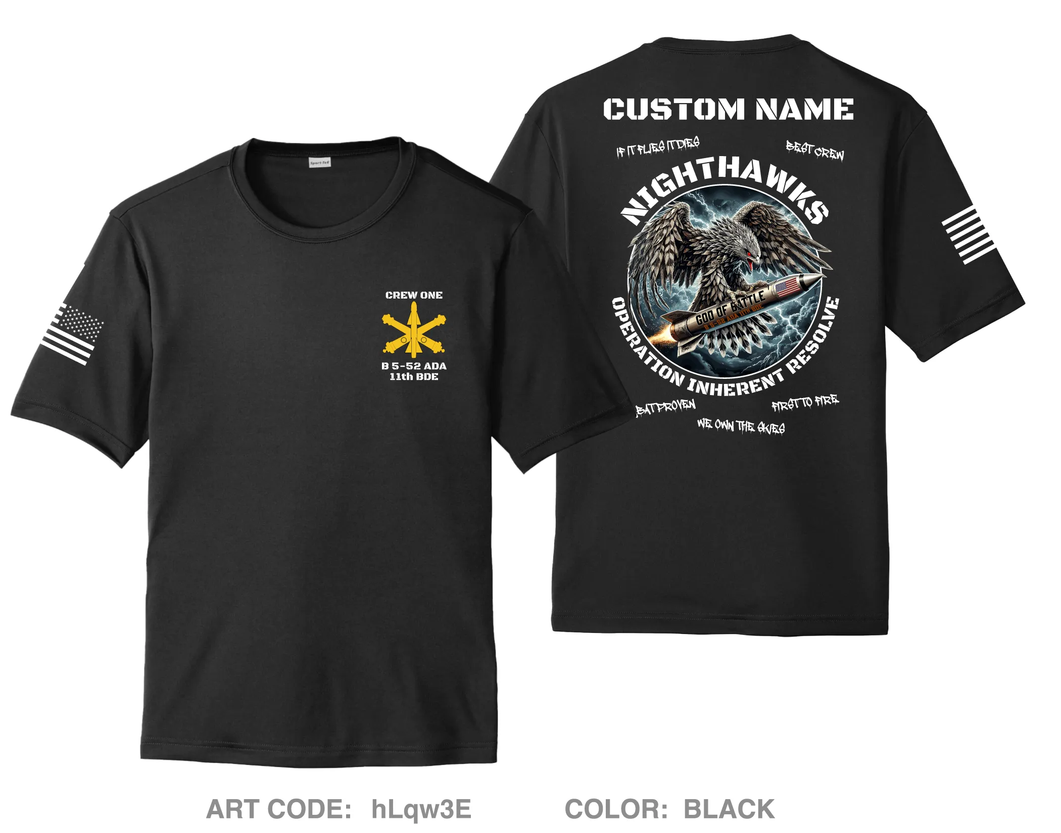 CUSTOM B 5-52 ADA 11th BDE Hi-Tech Performance Unisex SS Tee - hLqw3E