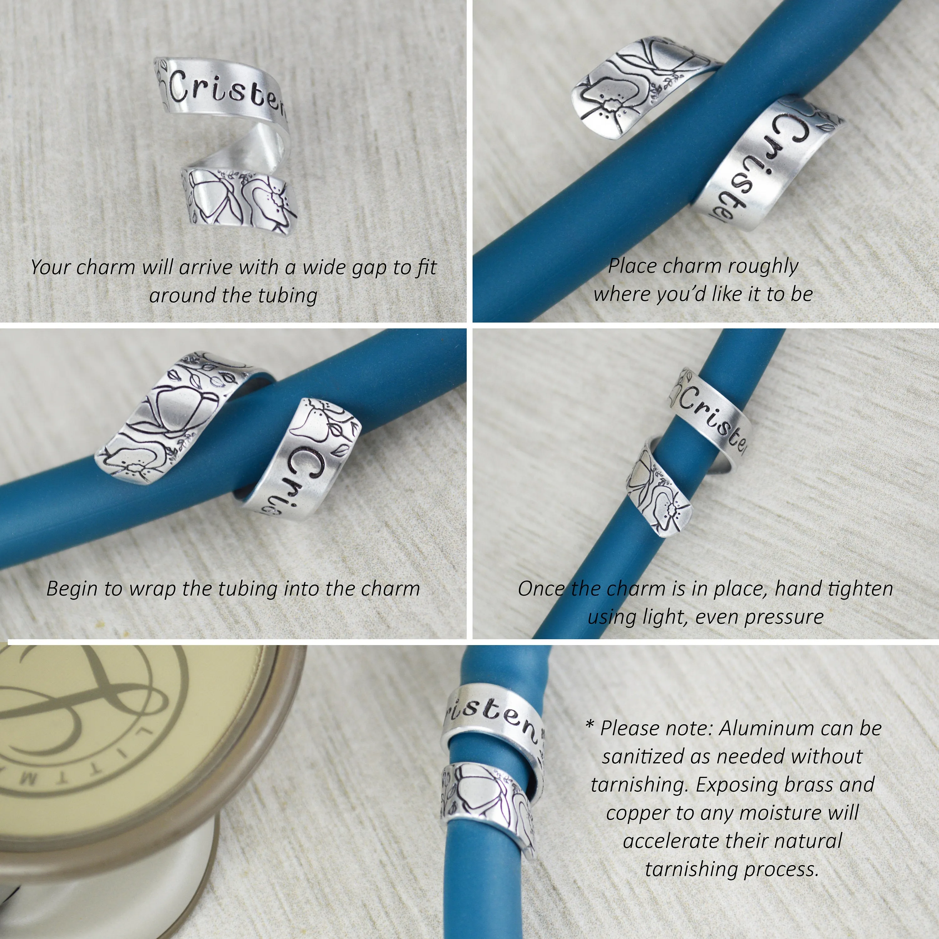 Custom Stethoscope ID Charm