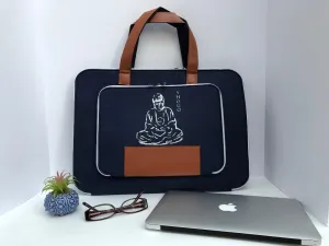 Customized Blue Laptop Sleeve bag  Meditation Collection