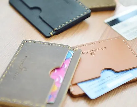 CUTE PERSONALIZED Women Card Holder Pouch HANDMADE LEATHER MONOGRAMMED GIFT CUSTOM Card Wallet Holder