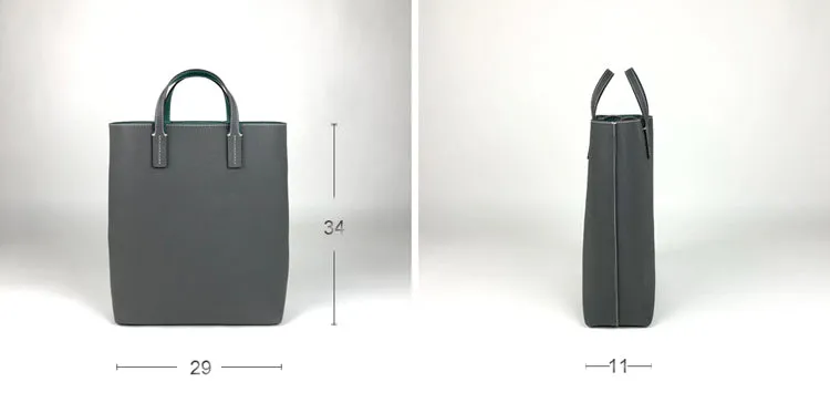 Cute Womens Gray&White Leather Shoulder Tote Bag Best Tote Handbag Shopper Bag Purse for Ladies
