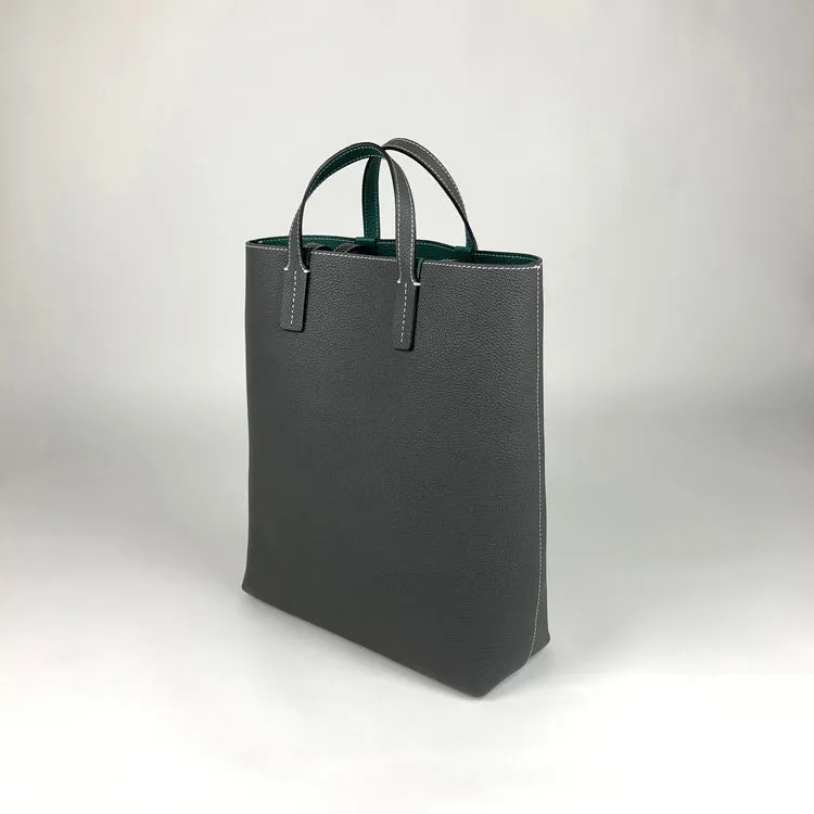 Cute Womens Gray&White Leather Shoulder Tote Bag Best Tote Handbag Shopper Bag Purse for Ladies