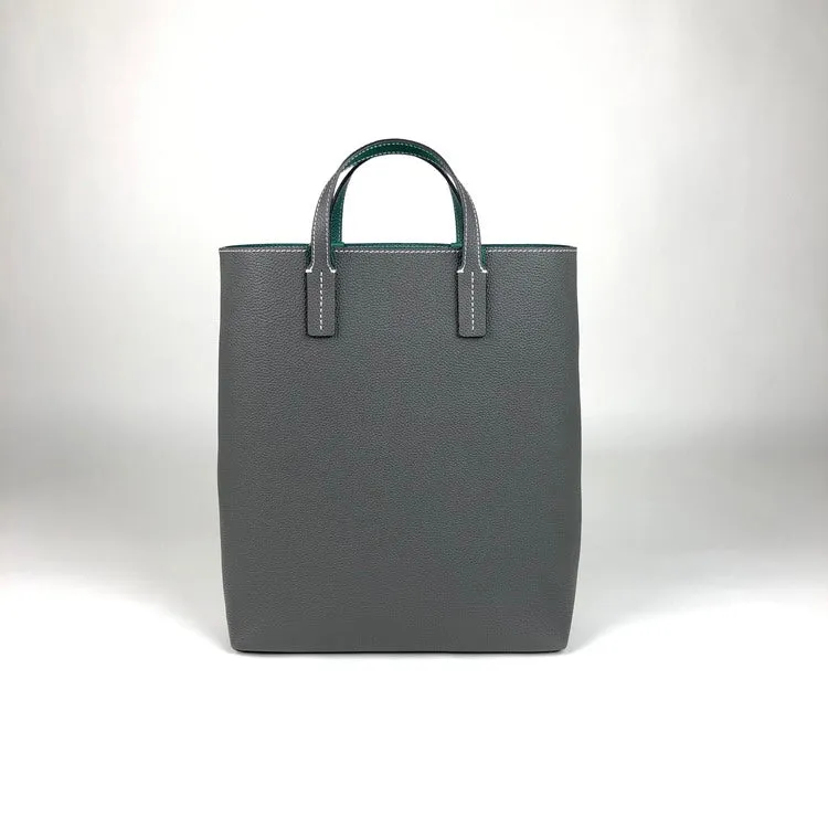Cute Womens Gray&White Leather Shoulder Tote Bag Best Tote Handbag Shopper Bag Purse for Ladies