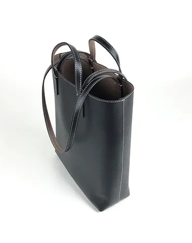 Cute Womens Gray&White Leather Shoulder Tote Bag Best Tote Handbag Shopper Bag Purse for Ladies