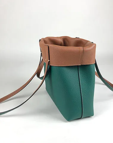 Cute Womens Gray&White Leather Shoulder Tote Bag Best Tote Handbag Shopper Bag Purse for Ladies