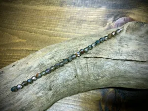 Czech Glass Fire Polished Bead Strand - Faceted Rounds - 5mm - 5”