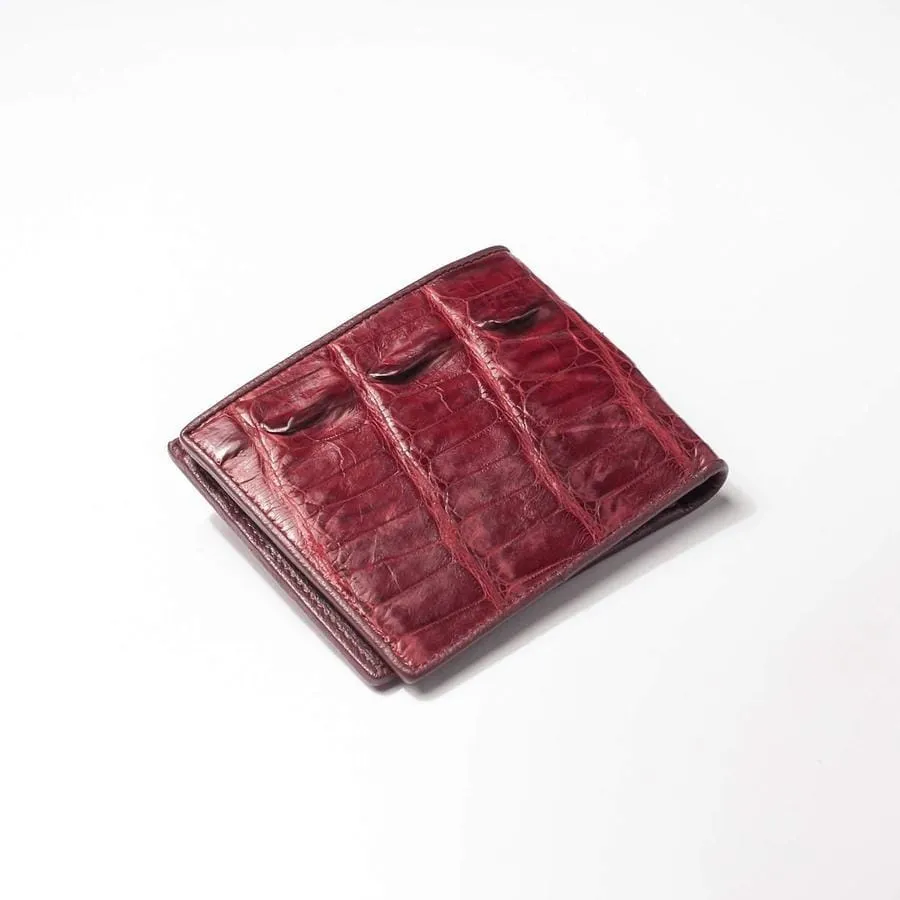 Dark Brown Backbone Crocodile Wallet